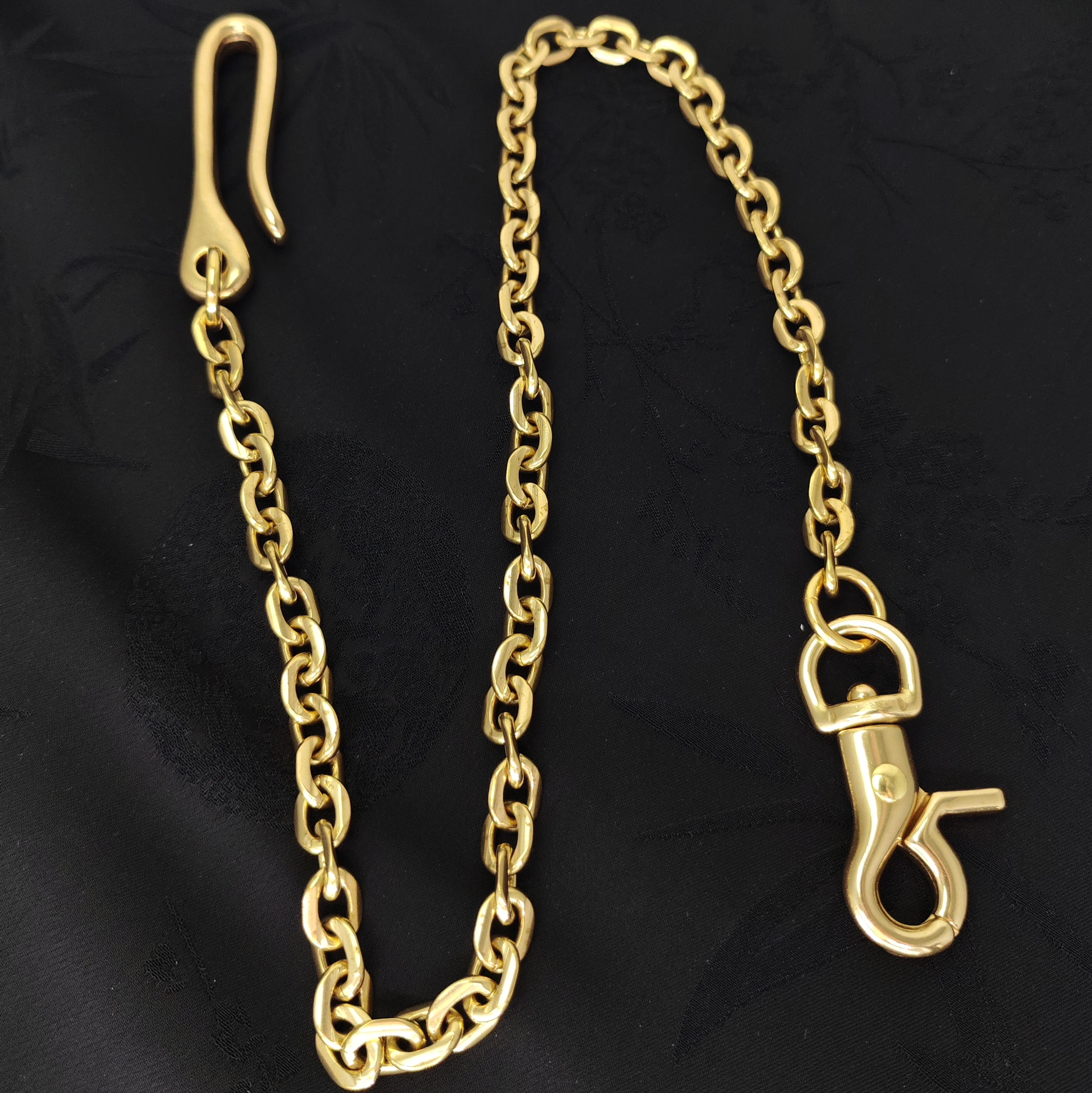 Chain Lock Combination - Fine Brass Wallet Jean Japanese fish