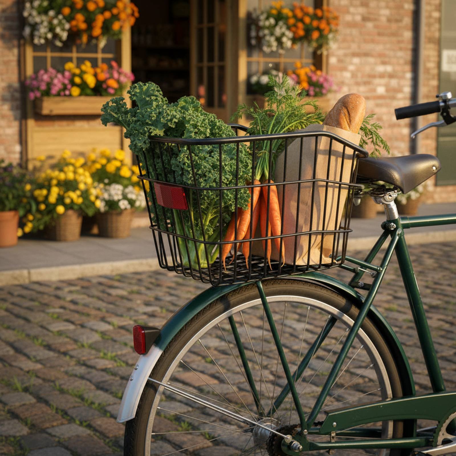 Cycling To Commute - Cycle Rear Rack Basket Sturdy-Duty Rear