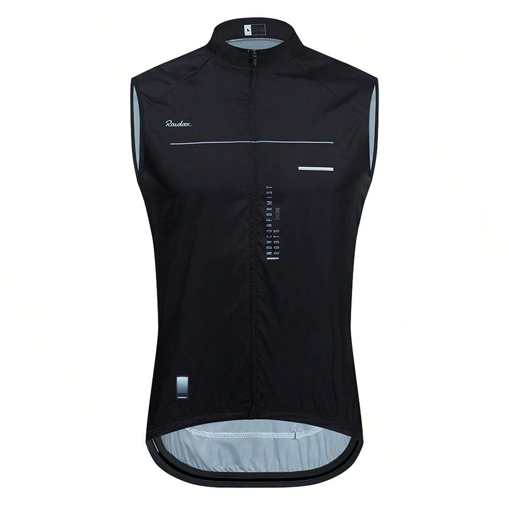 Cycling Commuting - Black Sleeveless Mesh Cycling Jersey Windproof