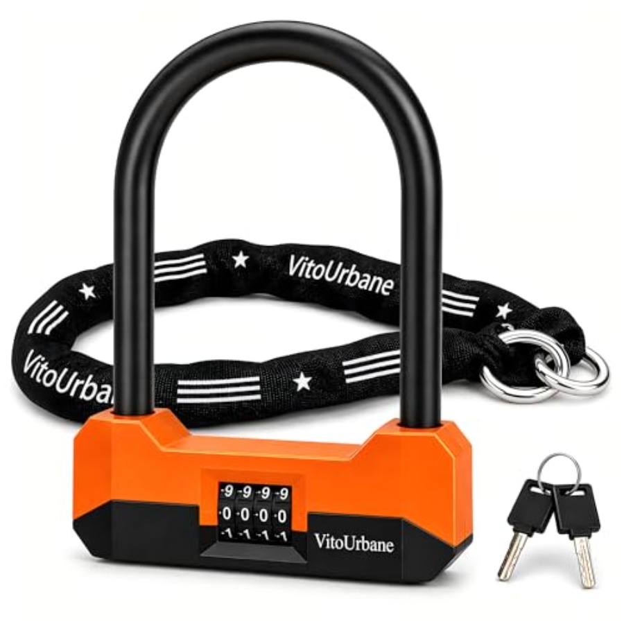 U Lock Heavy Duty - Heavy Duty Bike Lock with Chain