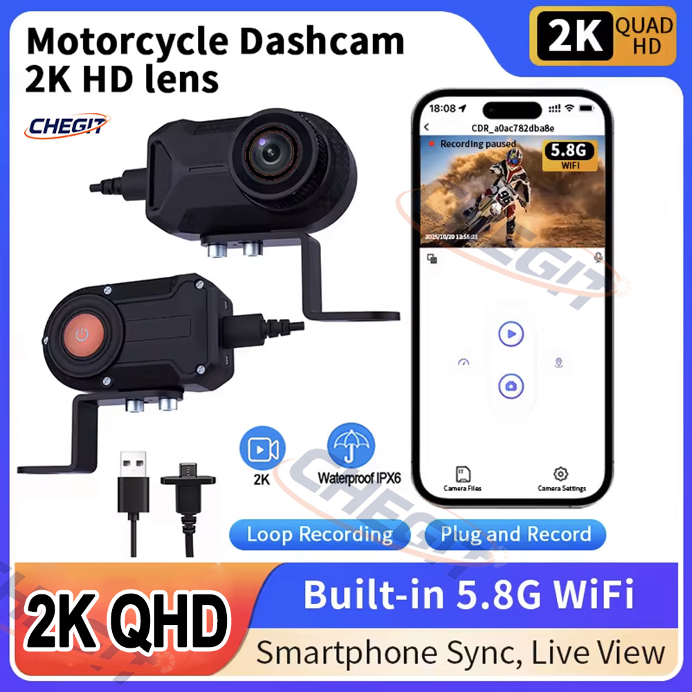 Motorcycle DVR 2K HD WiFi With - مراجعة Cycling Loop وسعره