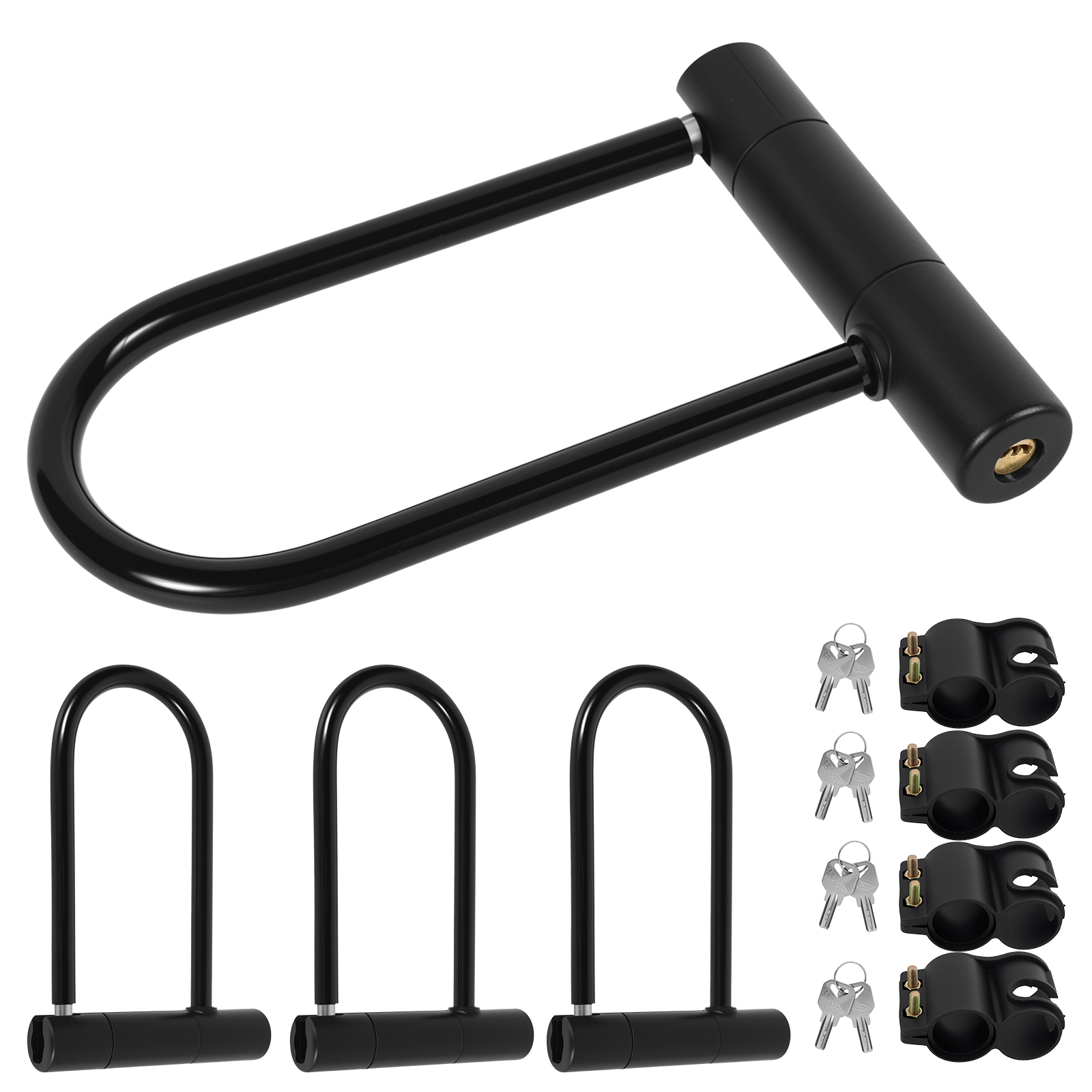 1/2/4Pcs Bike Lock with Key St - مراجعة U Lock Heavy Duty وسعره