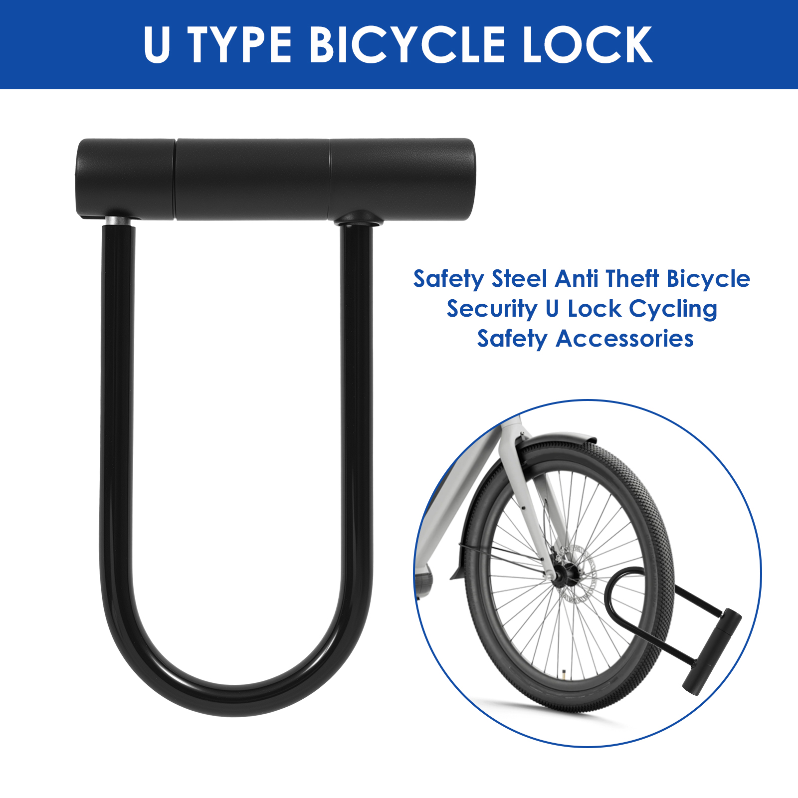 1/2/4Pcs Bike Lock with Key St - مراجعة U Lock Heavy Duty وسعره