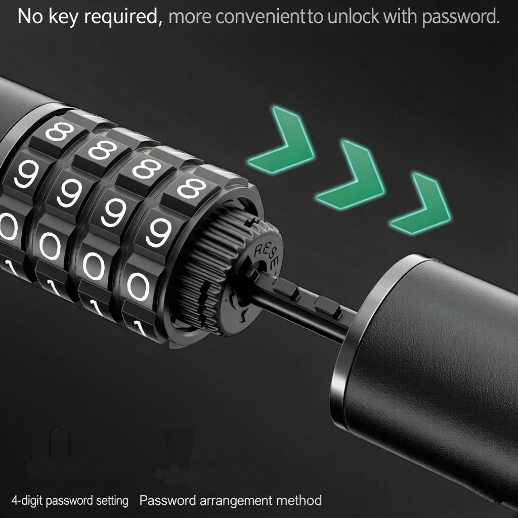 Steel Cable Helmet Lock for Bi - مراجعة Chain Lock Combination وسعره
