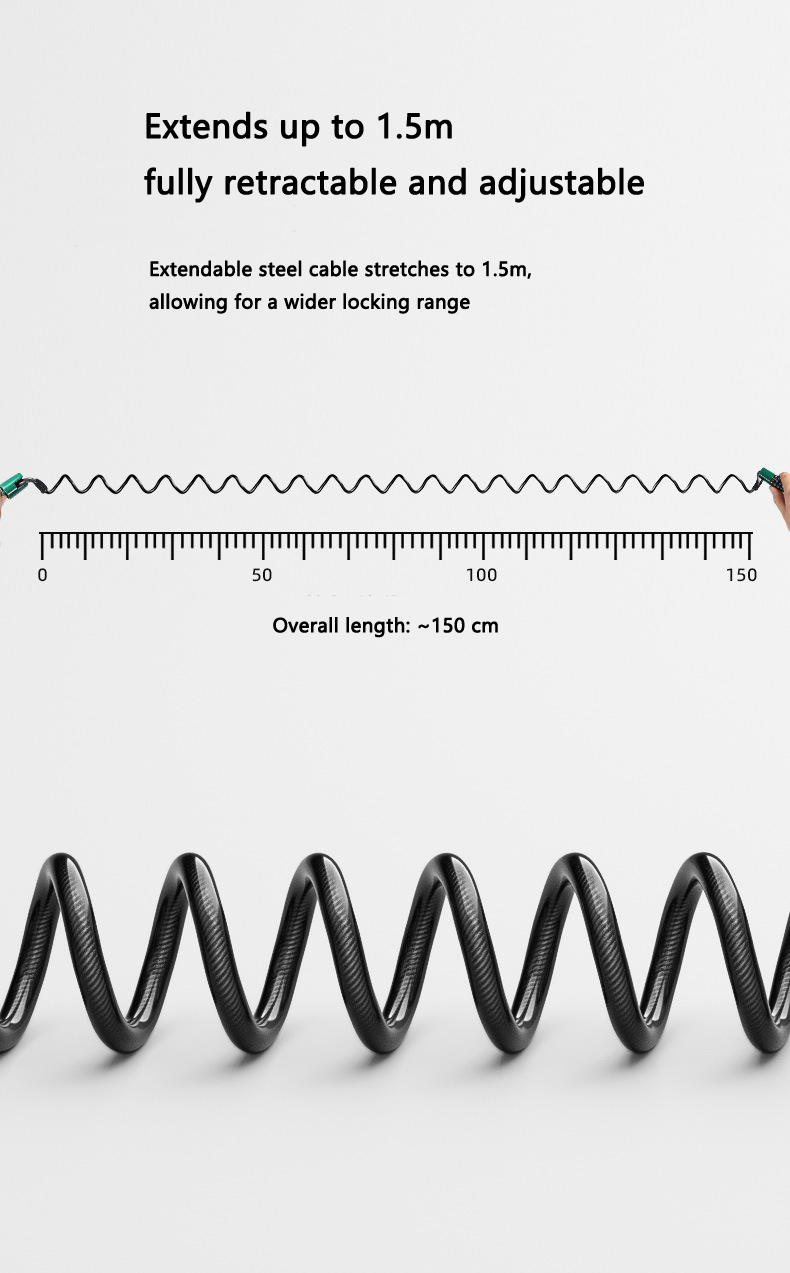 Steel Cable Helmet Lock for Bi - مراجعة Chain Lock Combination وسعره