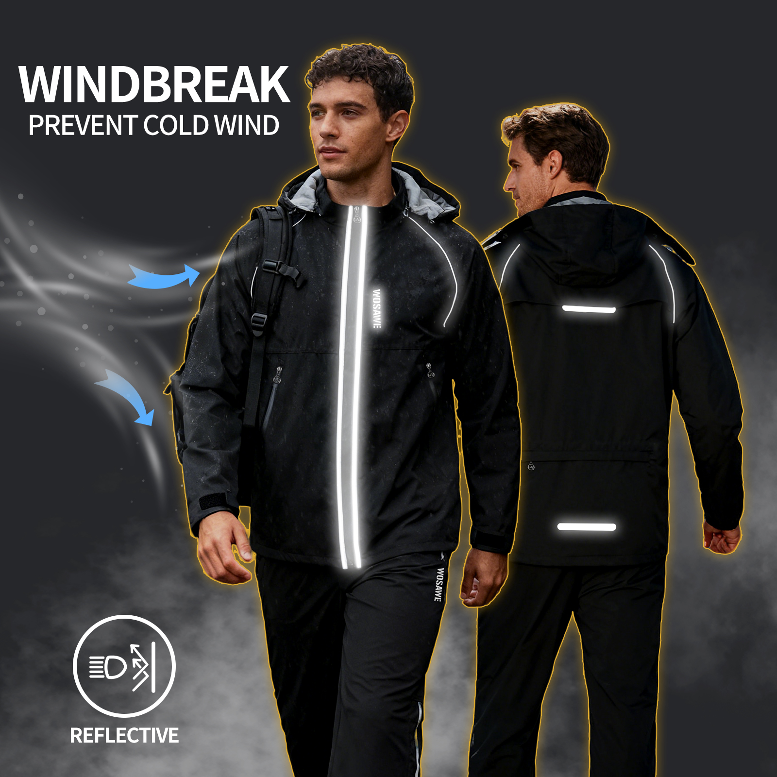 WOSAWE Reflective Motorcycle R - مراجعة Cycling Commuter Rain Jacket وسعره