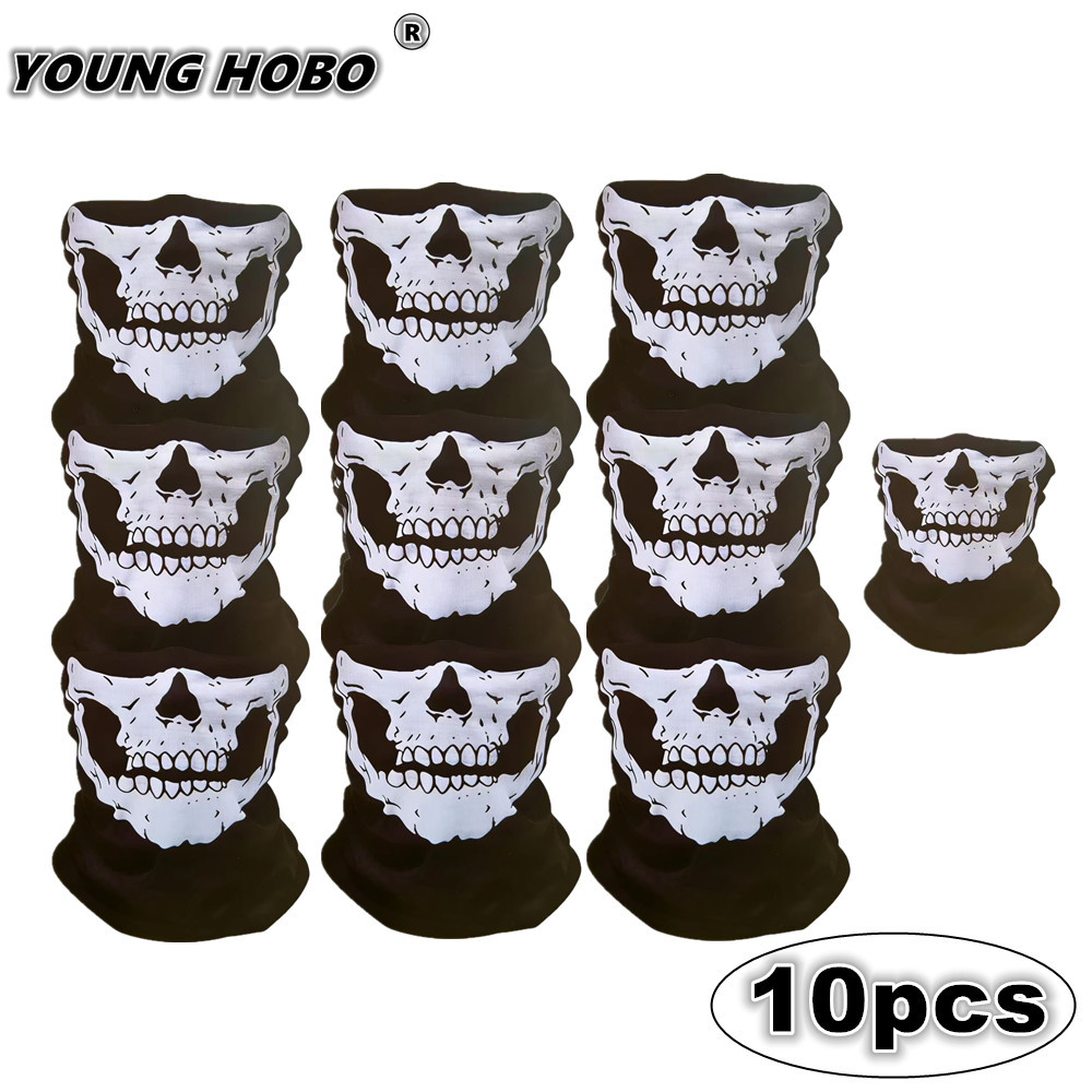 10pcs Skull Seamless Windproof - مراجعة Cycling Loop وسعره