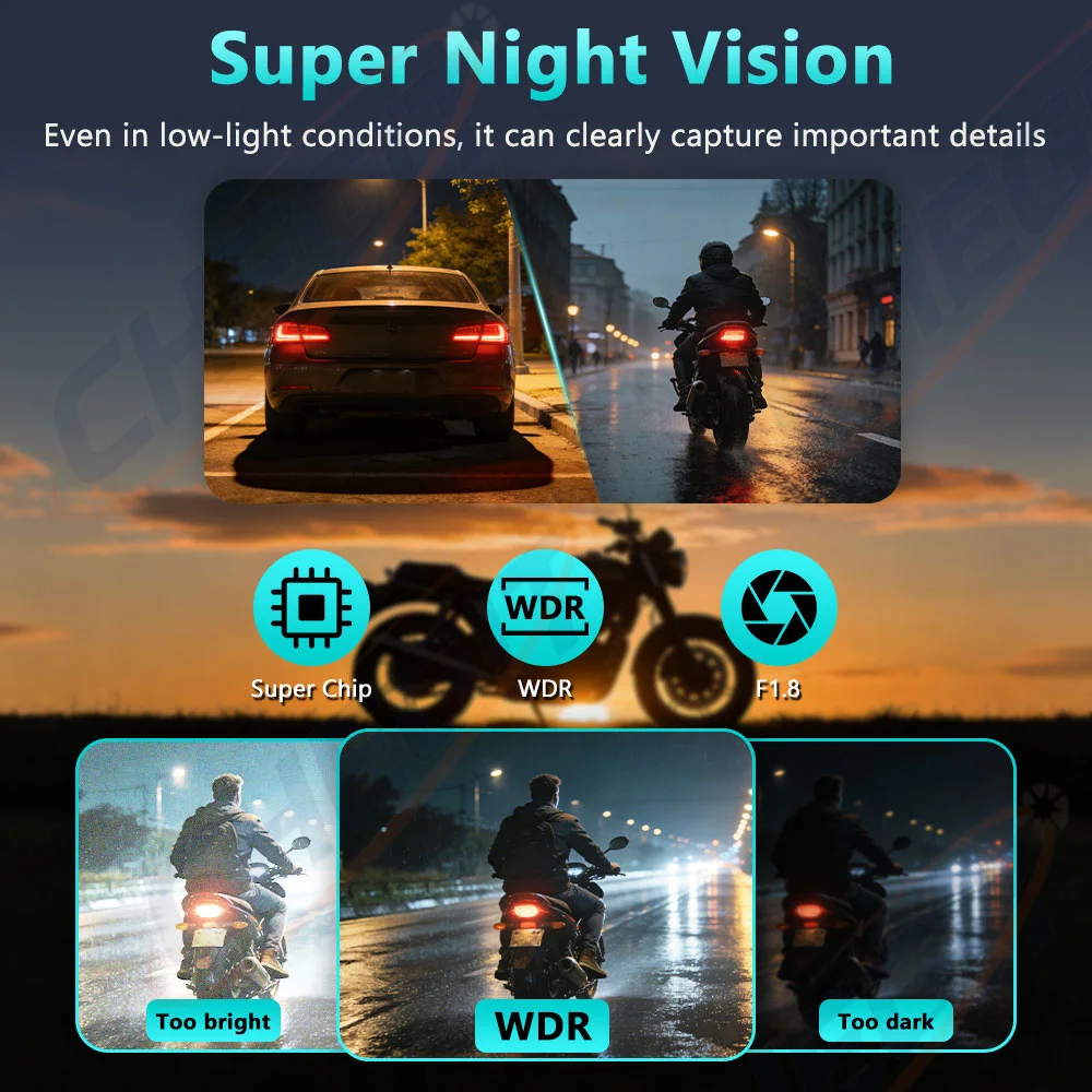 New 2K HD Motorcycle DVR WiFi  - مراجعة Cycling Loop وسعره