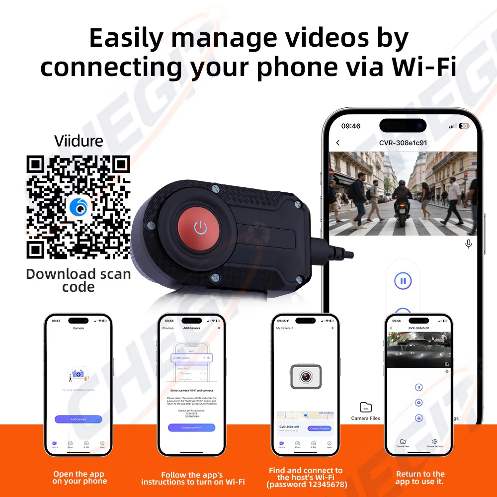 New 2K HD Motorcycle DVR WiFi  - مراجعة Cycling Loop وسعره