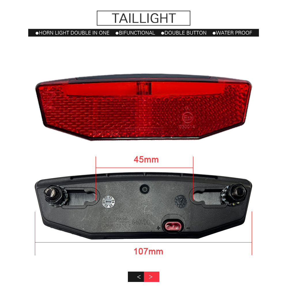 Ebike Light and Horn Switch, H - مراجعة Bike Light Front Rear وسعره
