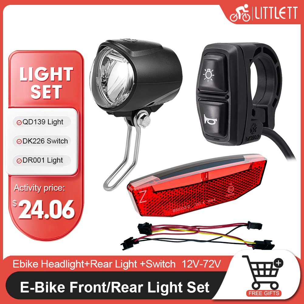 Ebike Light and Horn Switch, H - مراجعة Bike Light Front Rear وسعره