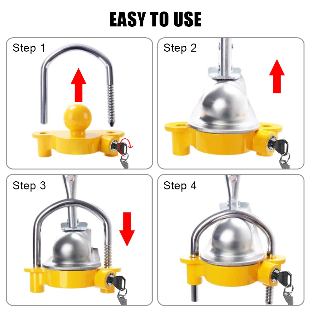 Tow Ball Security Anti-Theft T - مراجعة U Lock Heavy Duty وسعره