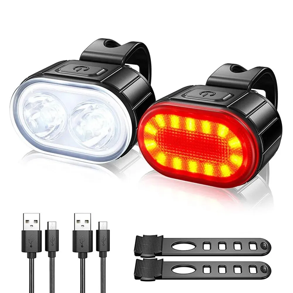 Front Rear Bike Lights Recharg - مراجعة Bike Light Front Rear وسعره