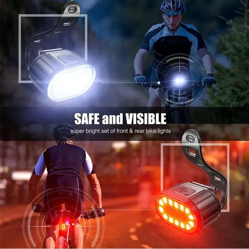 Front Rear Bike Lights Recharg - مراجعة Bike Light Front Rear وسعره