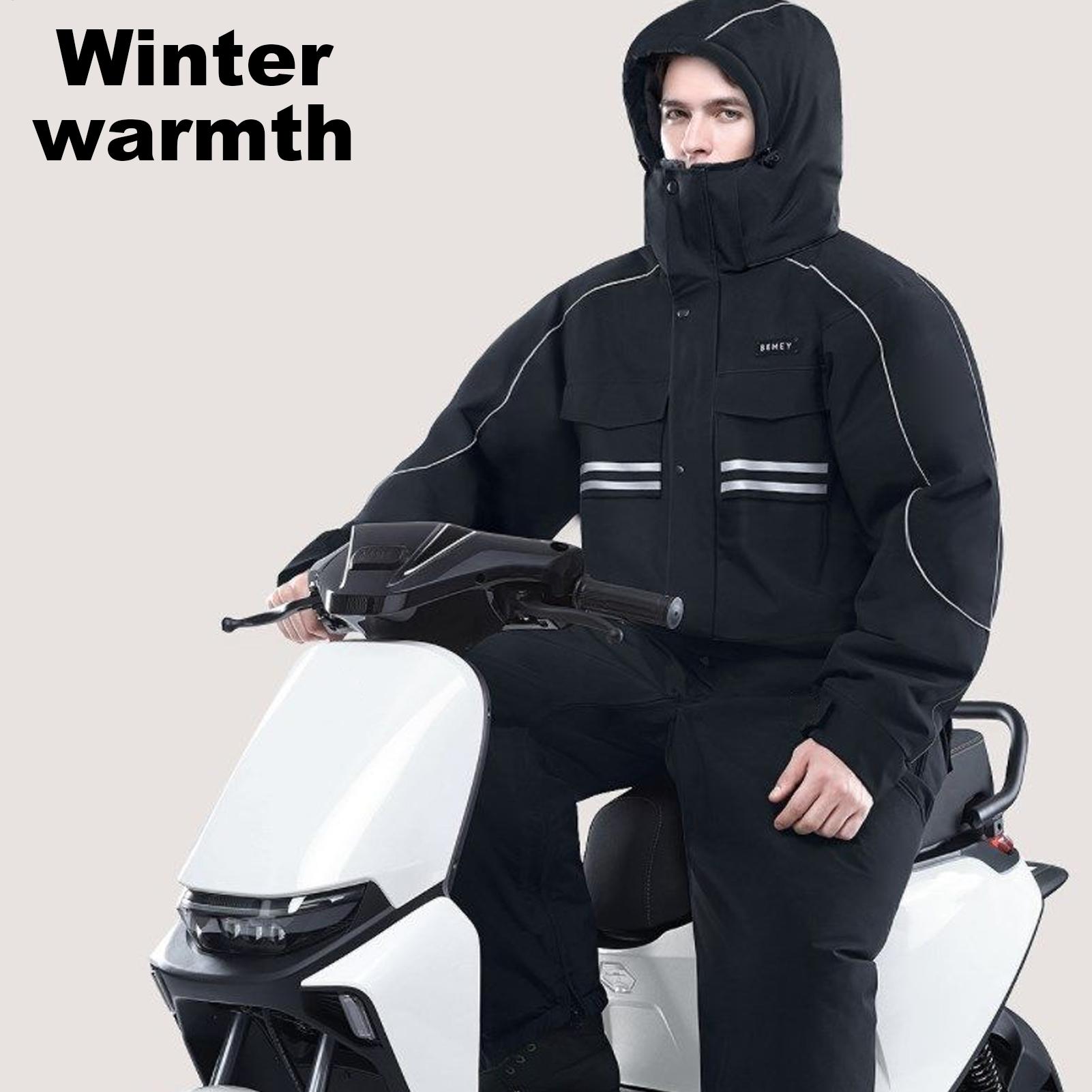 Motorcycle Winter Jacket 4-Poc - مراجعة Winter Cycling Commute وسعره