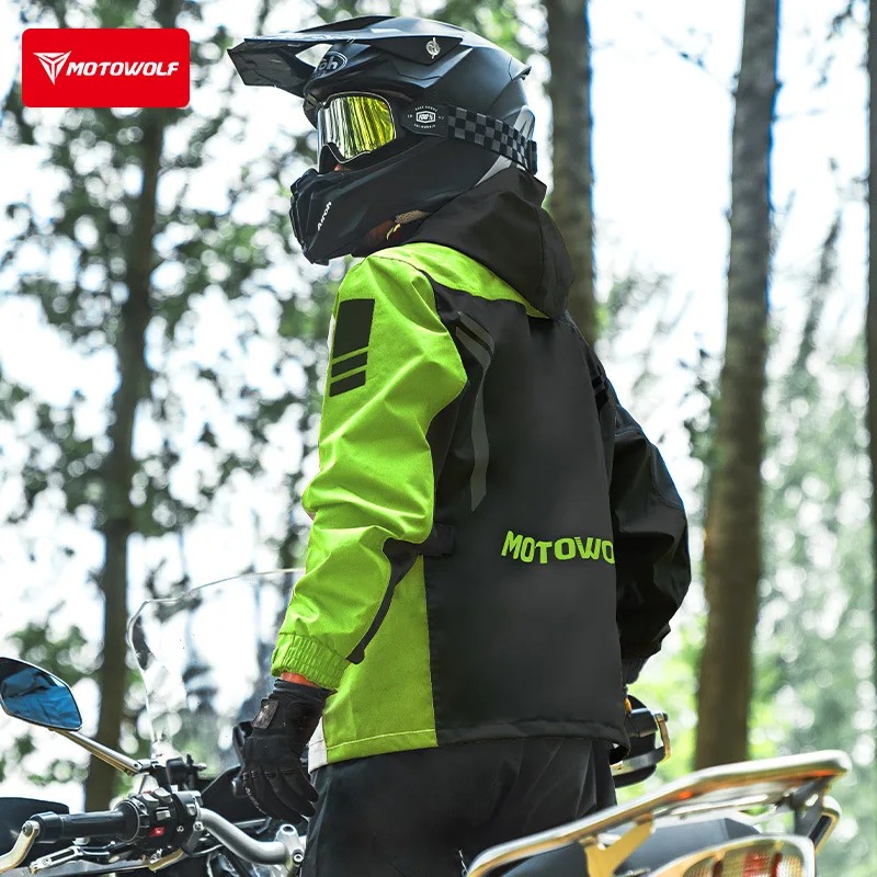 Motowolf Reflective Motorcycle - مراجعة Cycling Commuter Rain Jacket وسعره