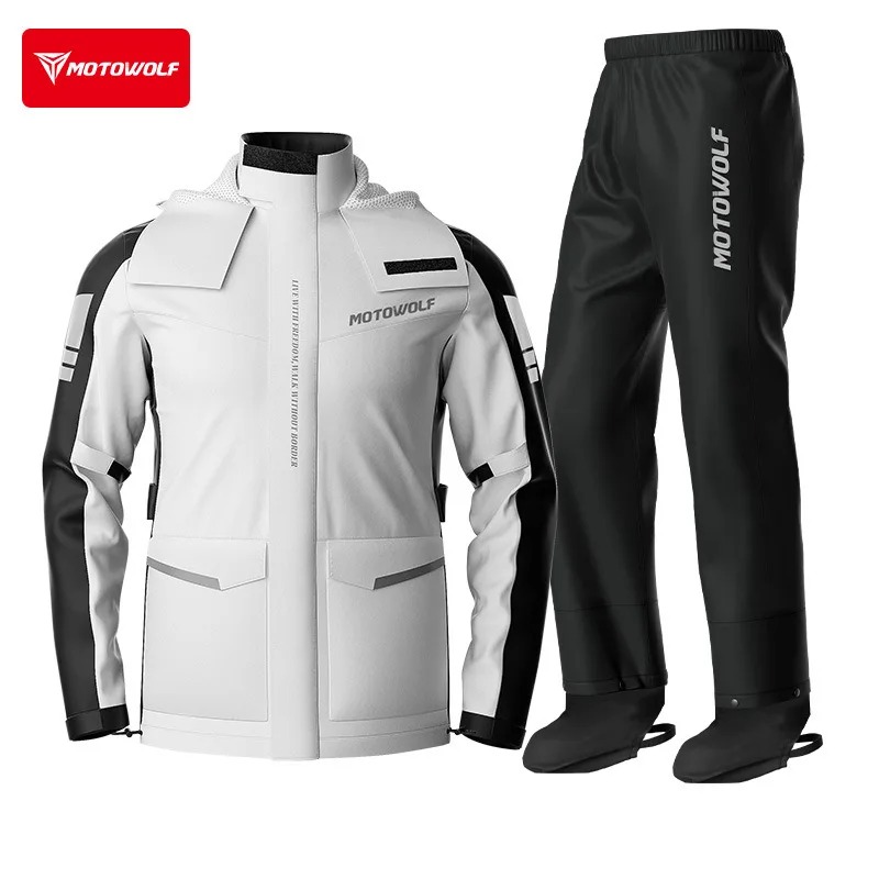 Motowolf Reflective Motorcycle - مراجعة Cycling Commuter Rain Jacket وسعره