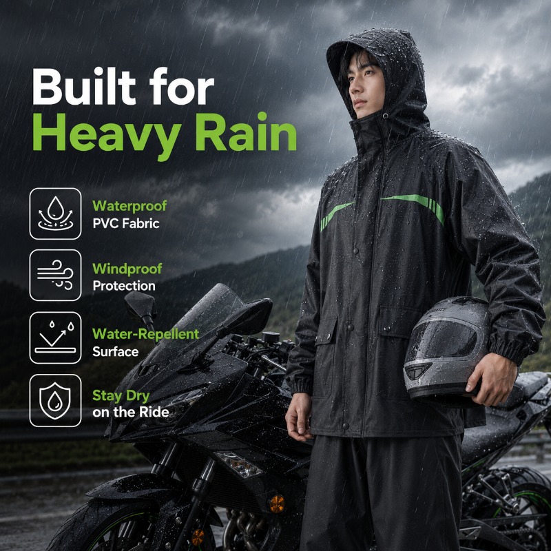 Unisex 2-Piece Waterproof Cycl - مراجعة Cycling Commuter Rain Jacket وسعره