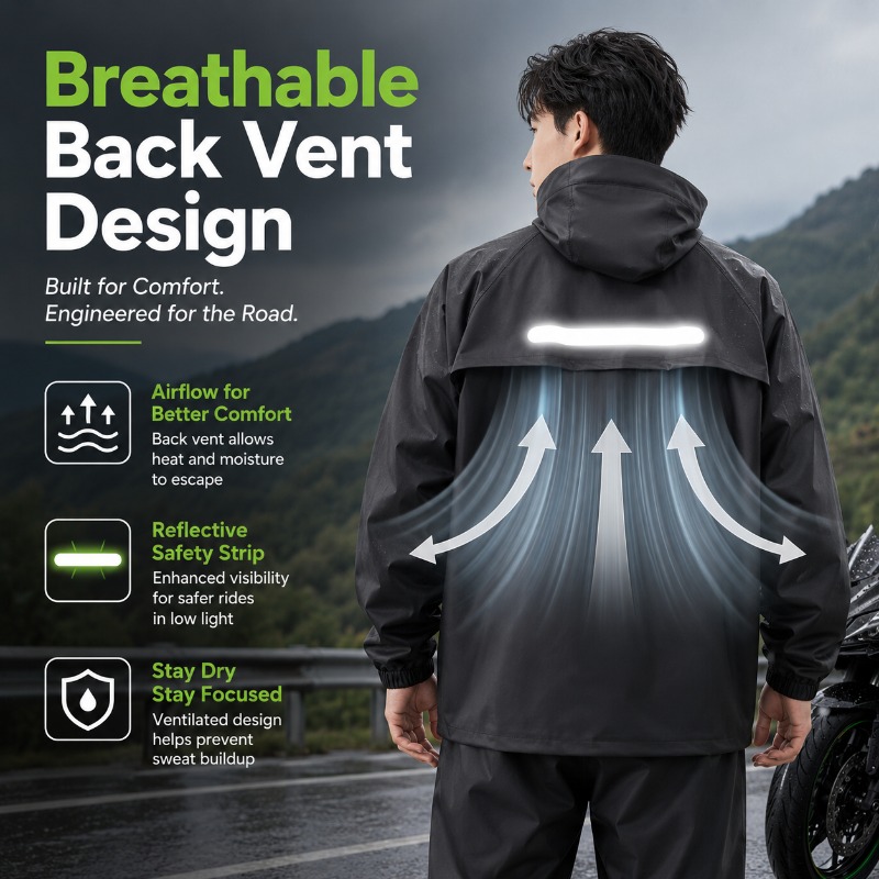 Unisex 2-Piece Waterproof Cycl - مراجعة Cycling Commuter Rain Jacket وسعره