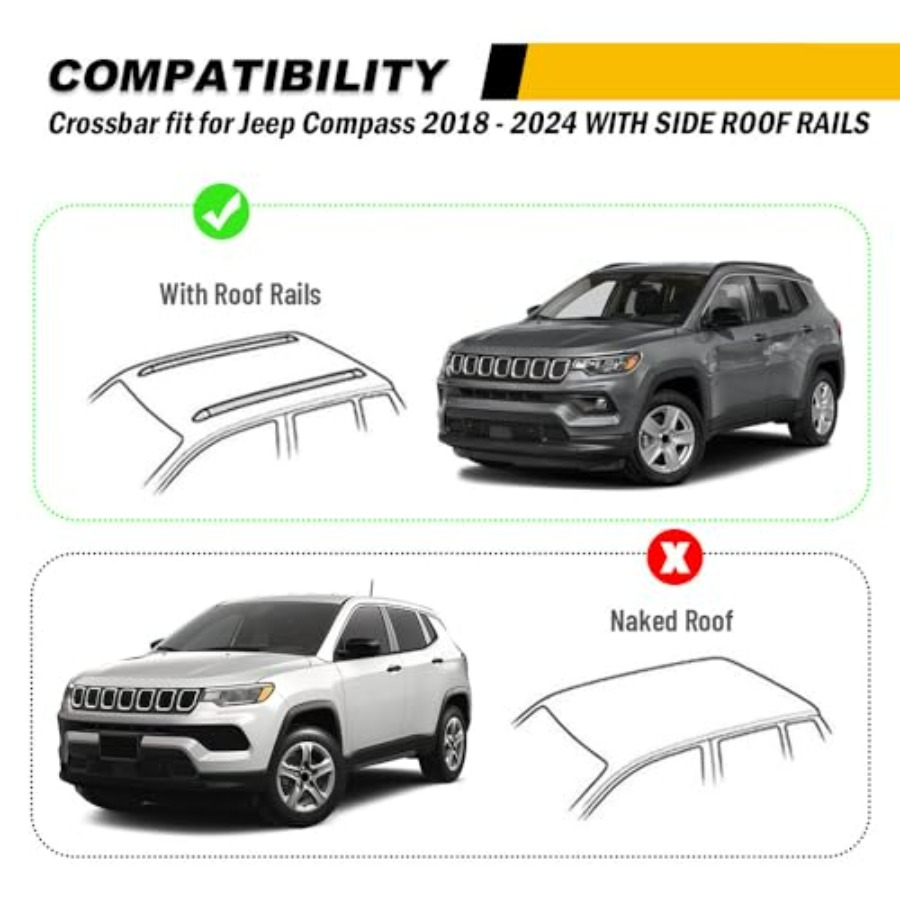 220lbs Cross Bar Roof Rack for - مراجعة Cargo Rack Aluminum وسعره