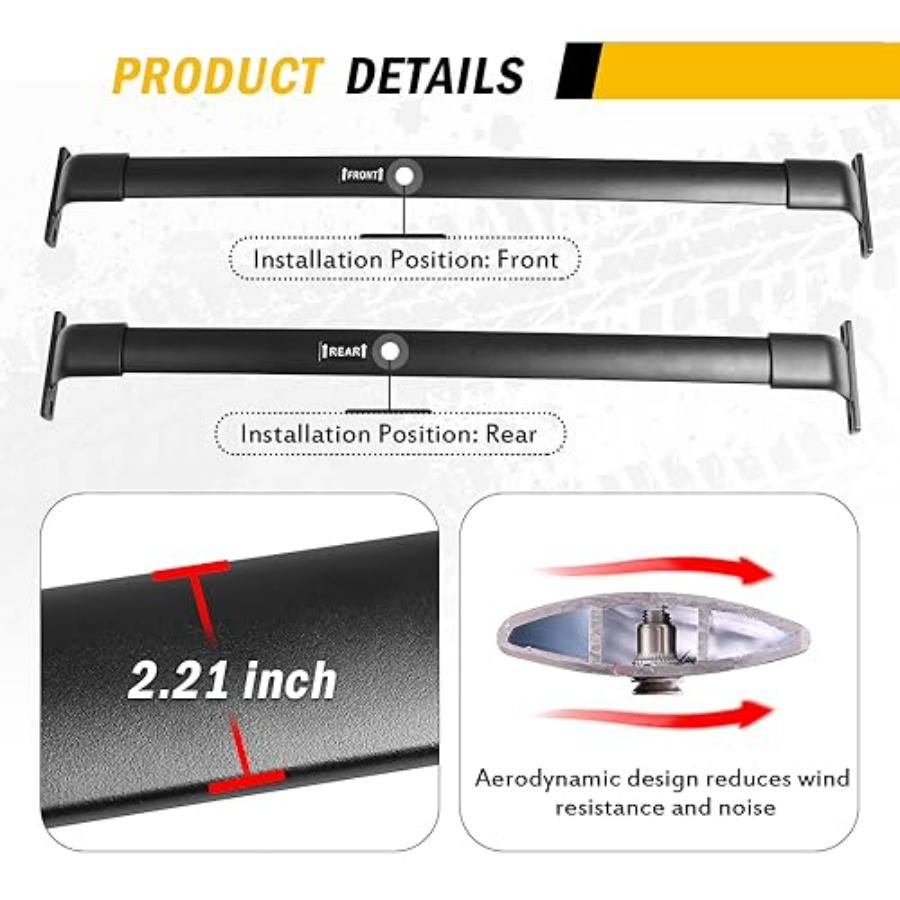 220lbs Cross Bar Roof Rack for - مراجعة Cargo Rack Aluminum وسعره