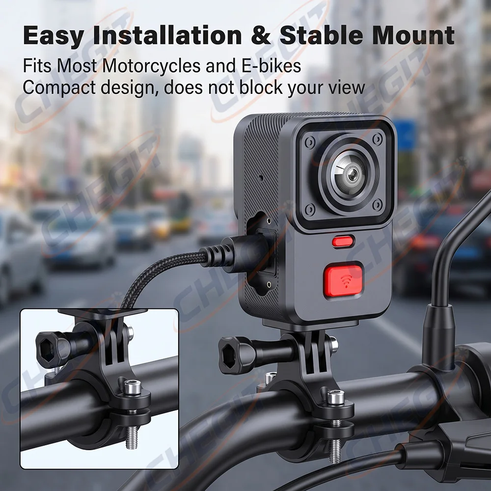 2 Camera Motorcycle DVR 2K HD  - مراجعة Cycling Loop وسعره