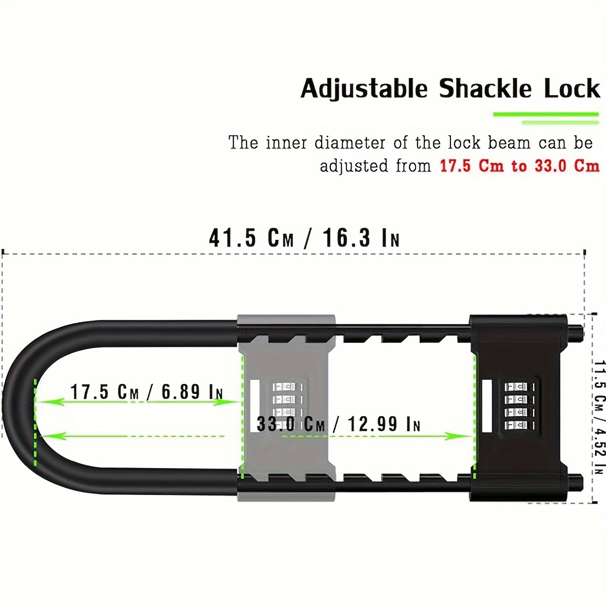 16.5 inch 4 Digit Heavy Duty U - مراجعة U Lock Heavy Duty وسعره