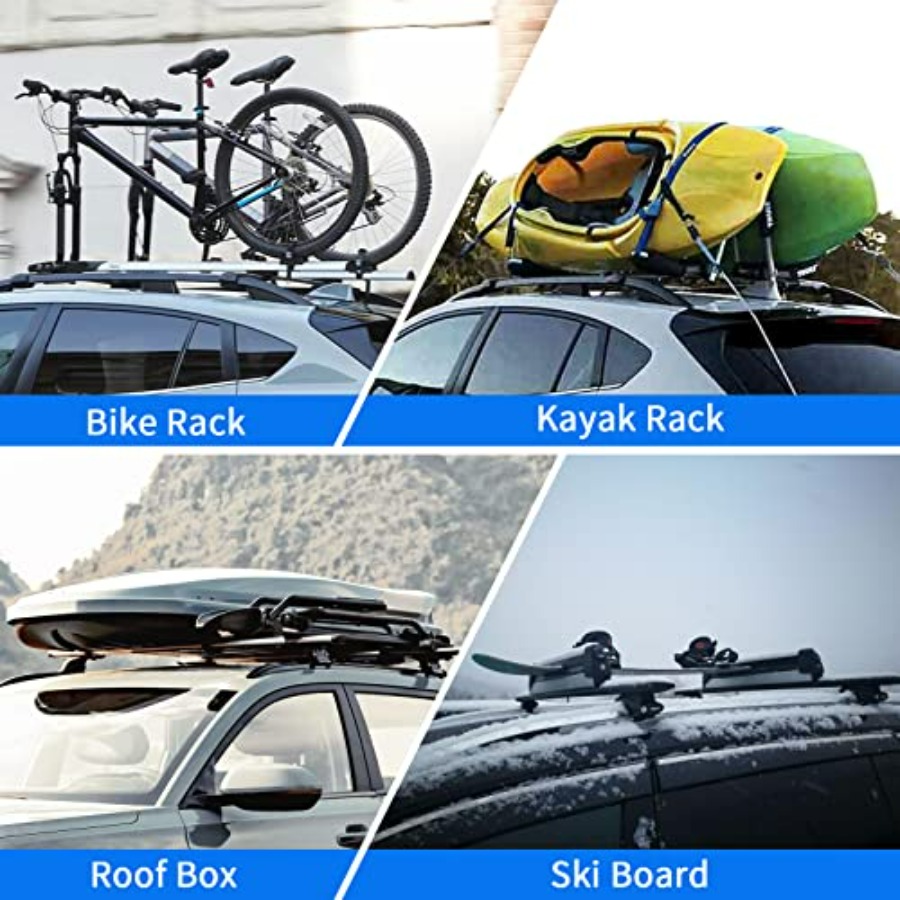 220lbs Roof Racks Cross Bars F - مراجعة Cargo Rack Aluminum وسعره