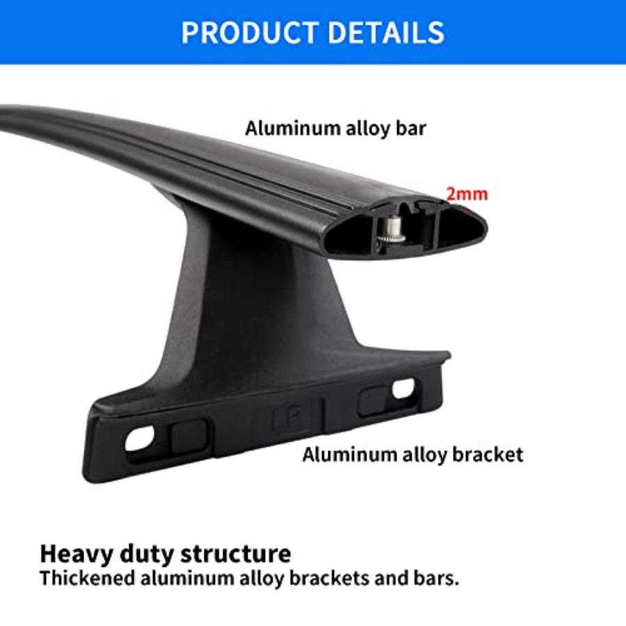 220lbs Roof Racks Cross Bars F - مراجعة Cargo Rack Aluminum وسعره