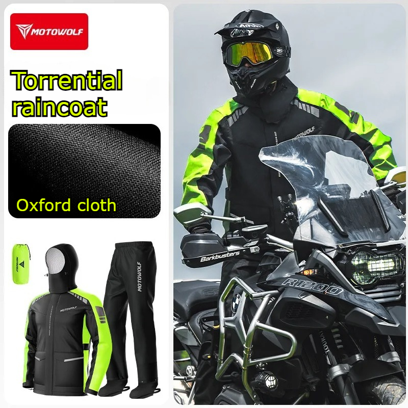 Motowolf Reflective Motorcycle - مراجعة Cycling Commuter Rain Jacket وسعره