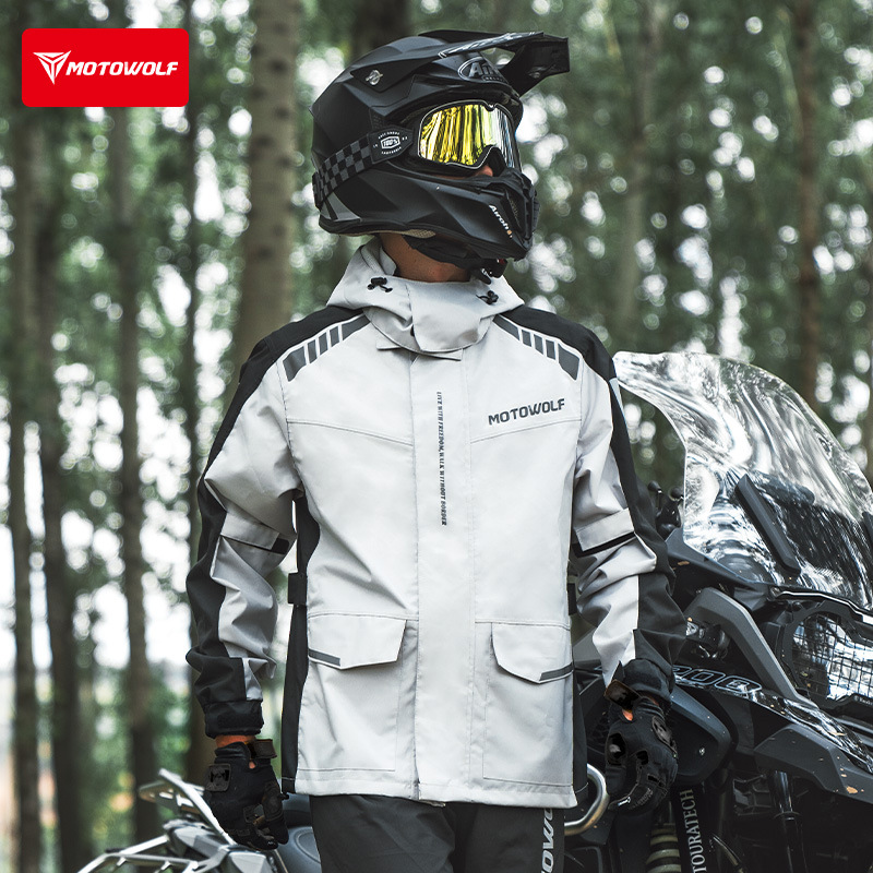 Motowolf Reflective Motorcycle - مراجعة Cycling Commuter Rain Jacket وسعره